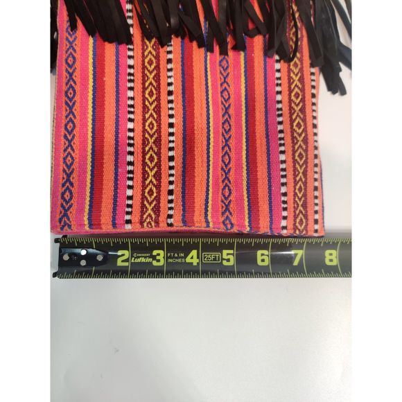 NWT Boot Rugs For Over The Boot Covers Candy Land Colors W Black Leather Fringe - Picture 8 of 14